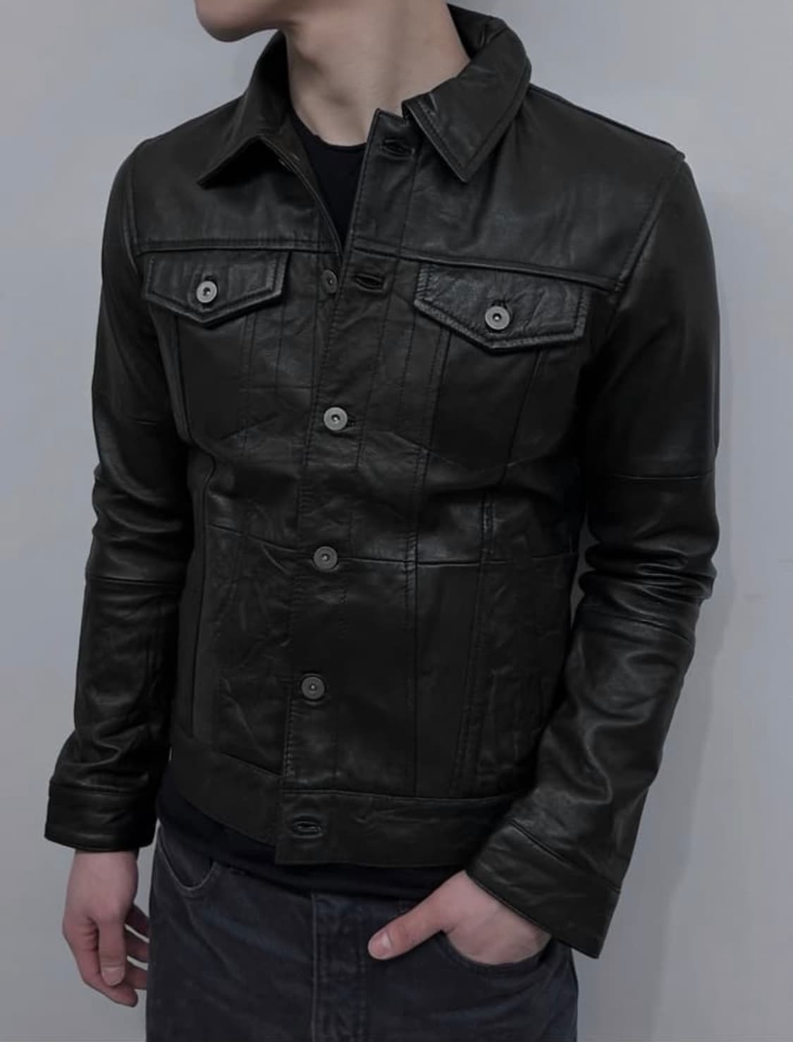 Roshell lambskin leather jacket 상품이미지2