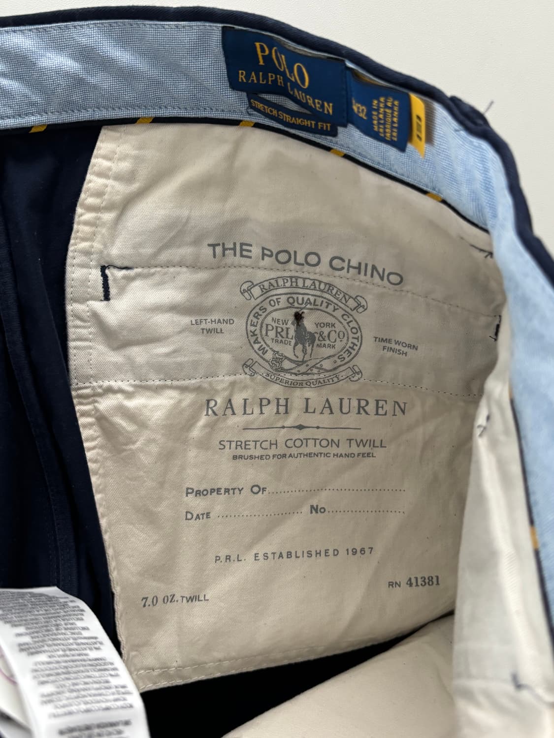 Polo 폴로 랄프로렌 QR신형 네이비 코튼 팬츠 상품이미지7