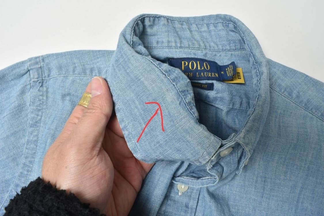 폴로 랄프로렌 큐알라벨 데님셔츠 M N1193 상품이미지3