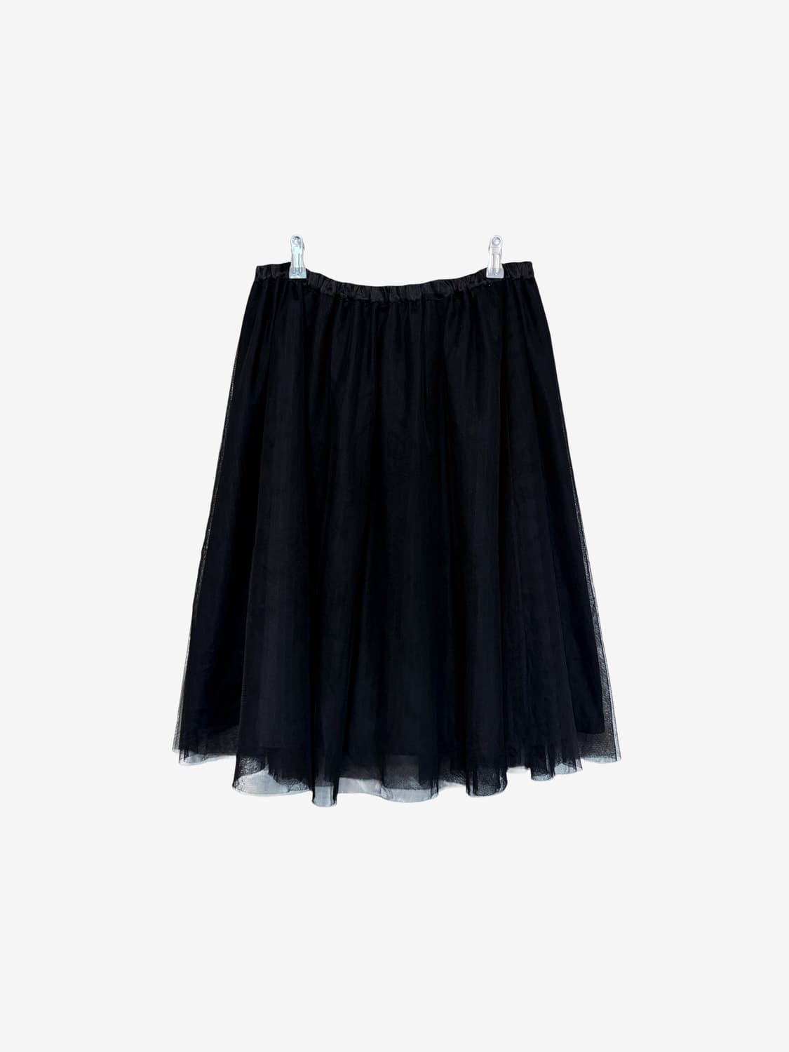 Reversible Sheer Midi Skirt - Black 상품이미지6