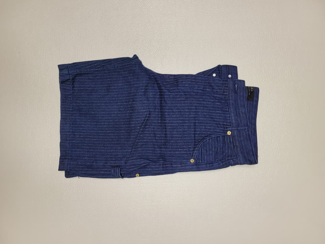 자라 ZARA 남자 스트라이프 청 반바지 34 인디고 상품이미지2