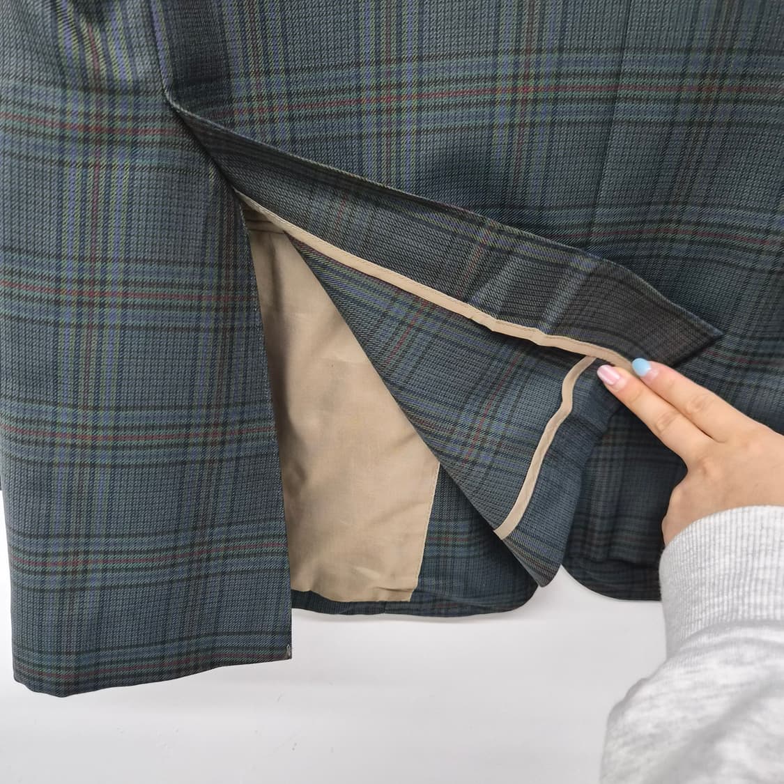 버버리 체크무늬 블레이저 자켓 남성 M 상품이미지8
