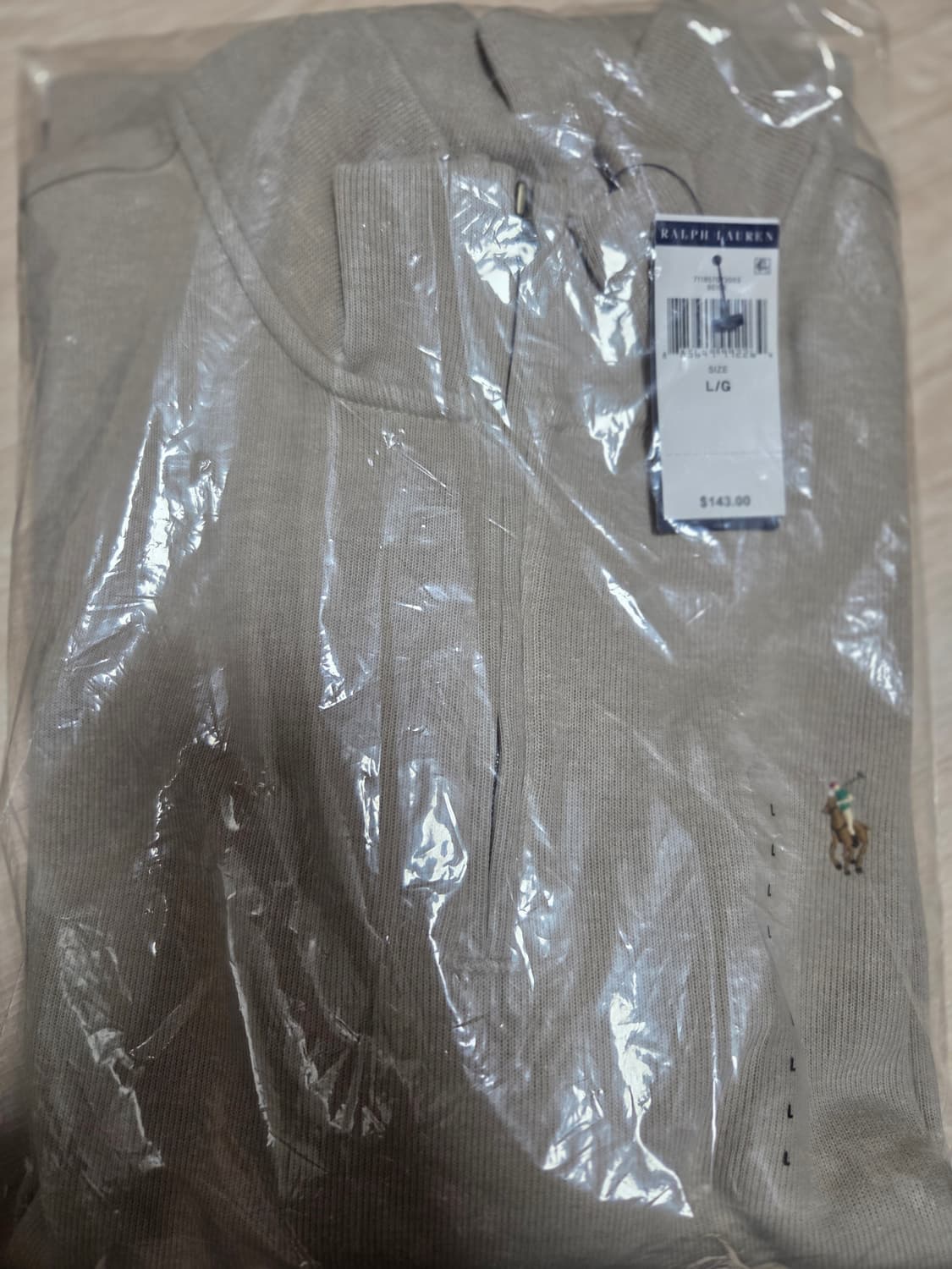 폴로 랄프로렌 남성 지퍼 폴오버 오트밀 L 상품이미지5