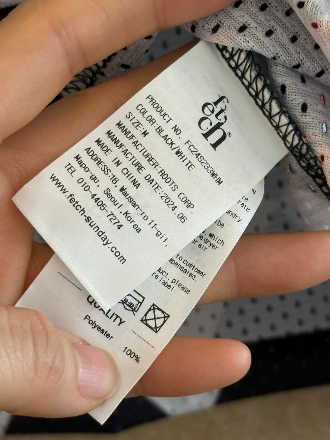 새상품) Fetch 다이아몬드 패턴 티셔츠 M 상품이미지7