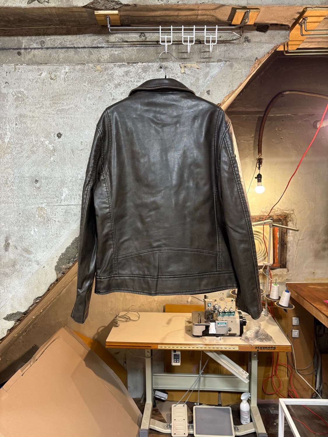 ZARA 에코 레더 라펠 칼라넥 라이더 상품이미지3