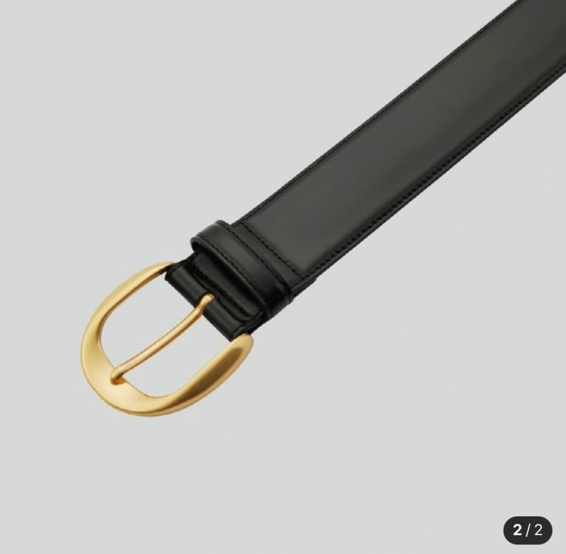 [1] 렉토 24FW 빈티지 라지 버클 벨트 블랙 급처 상품이미지2