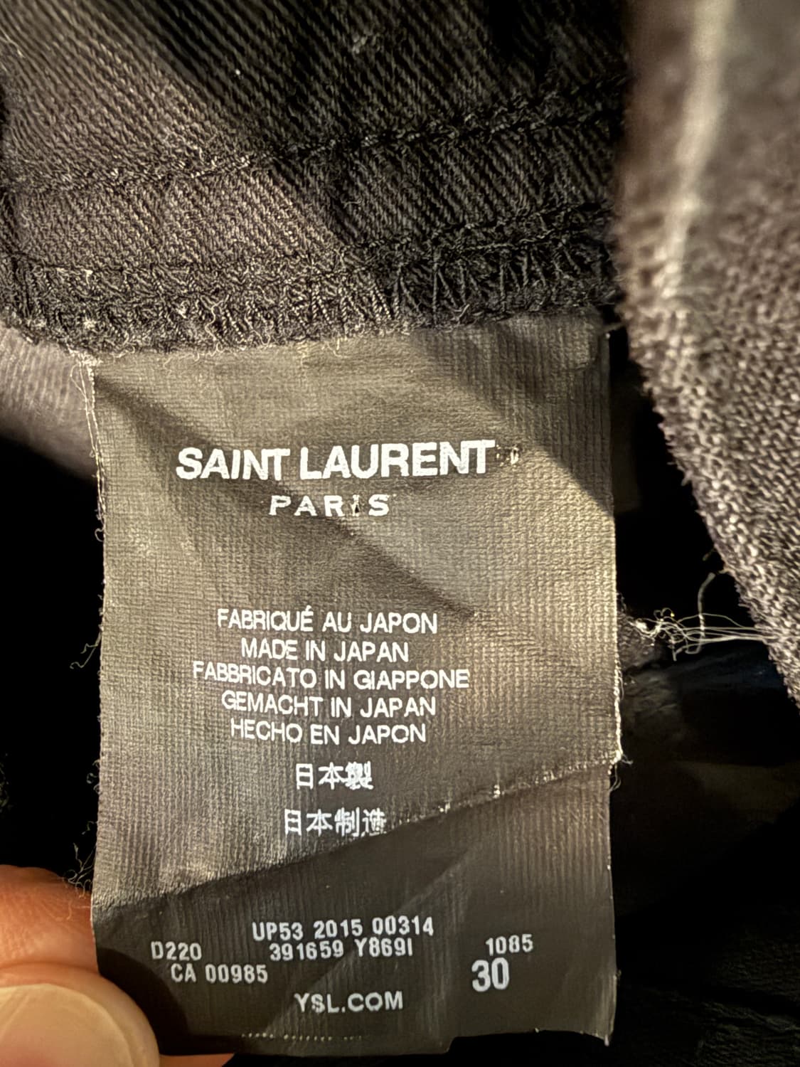 생로랑 파리 디스트로이드 블랙 스키니 데님 팬츠 30 상품이미지7