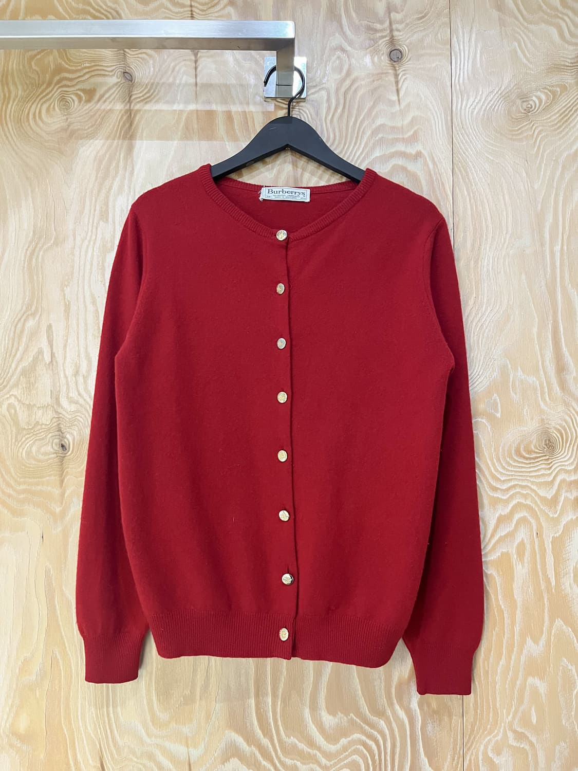 버버리 90s 골드 플레이트 버튼 가디건 상품이미지1