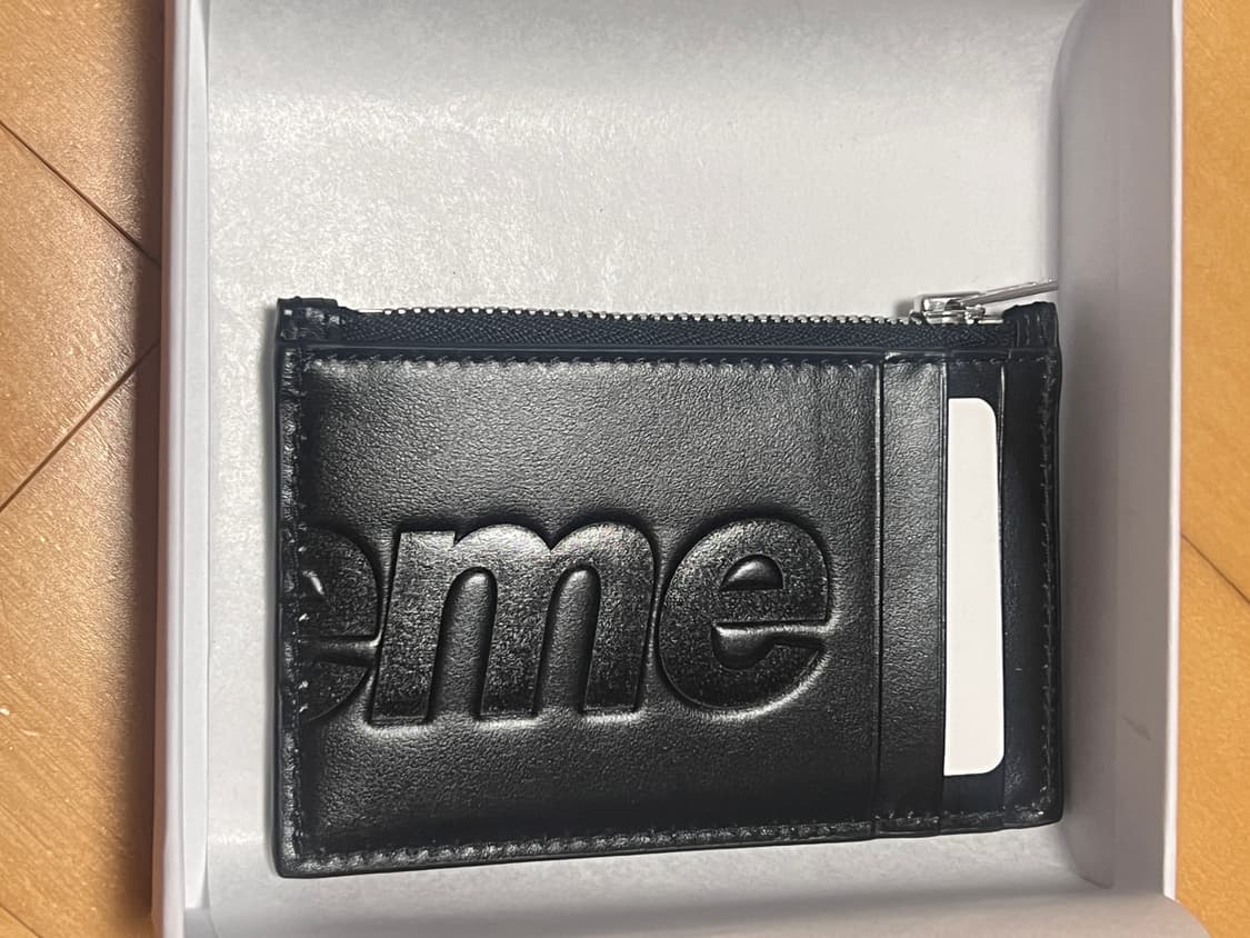 슈프림 레더 집 카드 홀더 블랙 상품이미지3