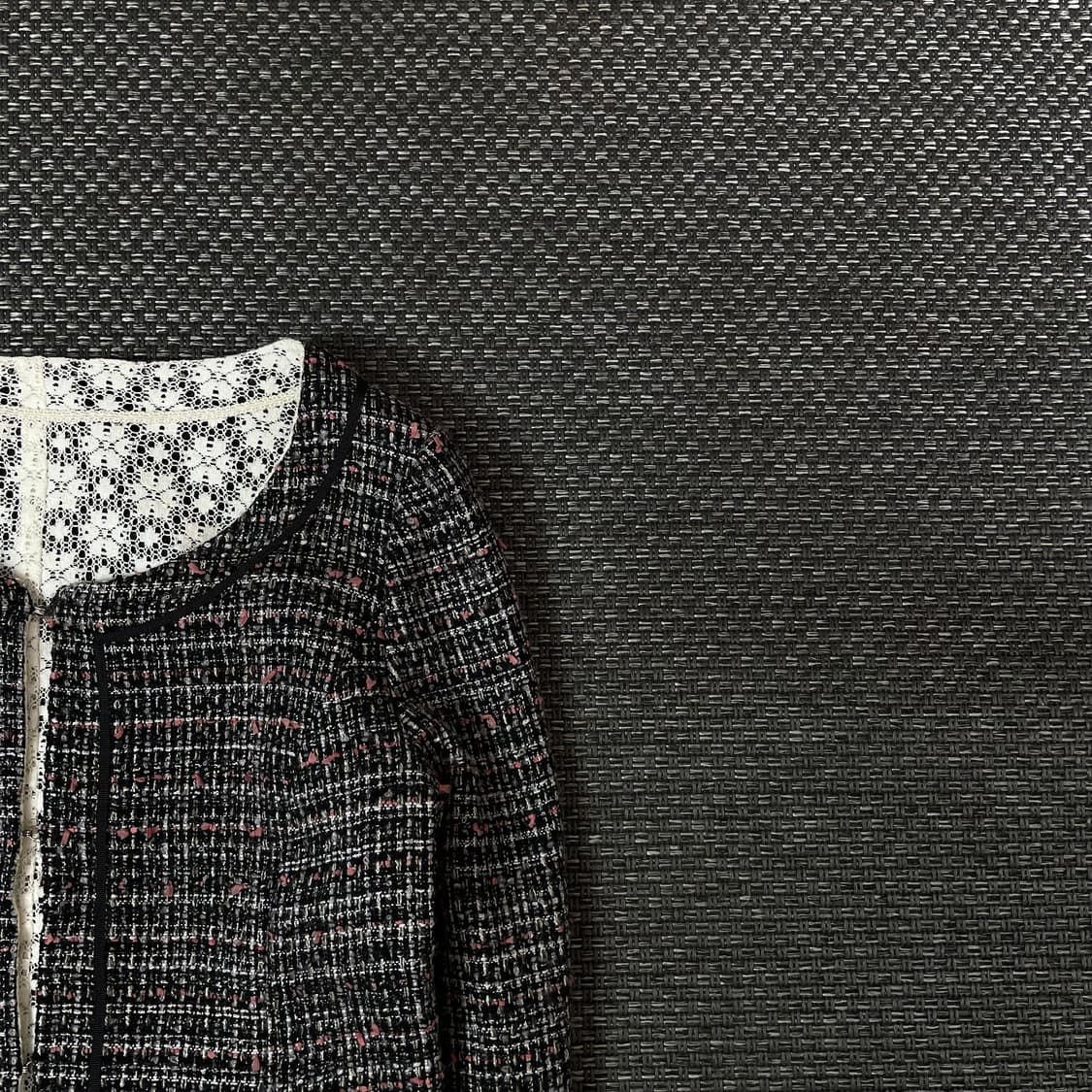 JPN 블랙핑크 골드 체인 트위드 자켓 39 상품이미지3