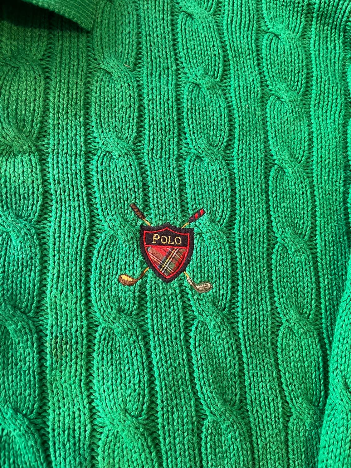 폴로 랄프로렌 케이블 니트 카라 스웨터 (M) 상품이미지5