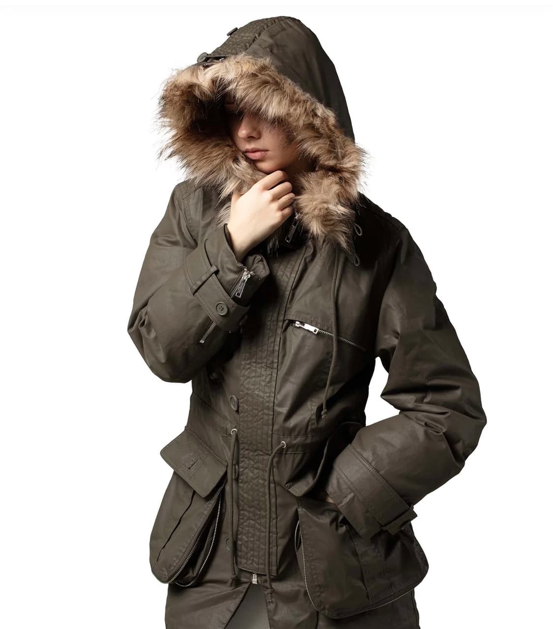 레이서월드와이드 파카 자켓 m 상품이미지3