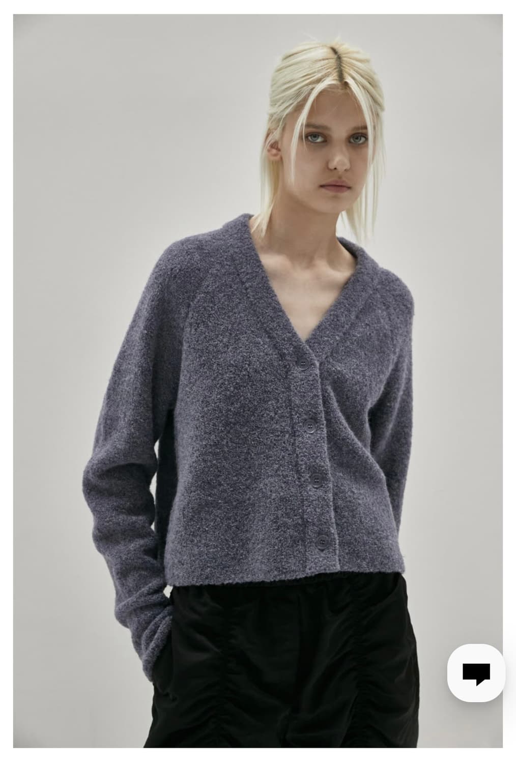 인사일런스 알파카 크롭 가디건 상품이미지1