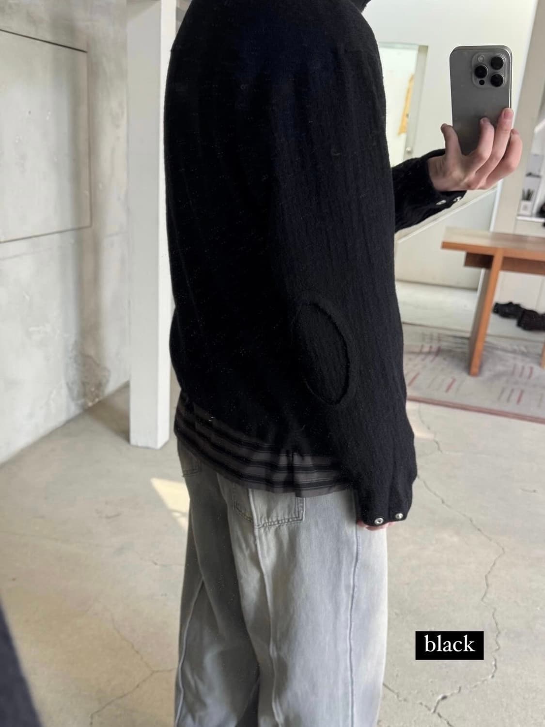 [2] 폴리테루 보일드 울 트랙 자켓 블랙 상품이미지5