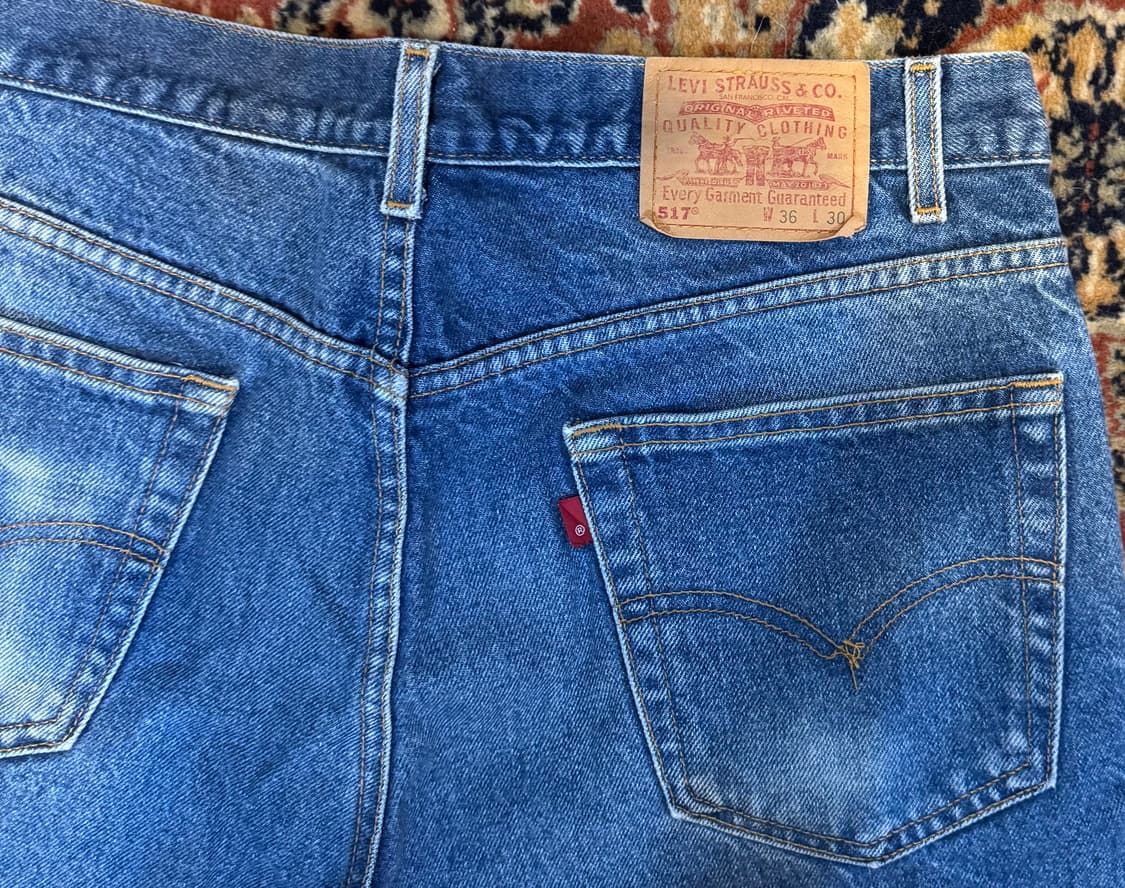 90's 빈티지 리바이스 517 데님 36" (480) 상품이미지4