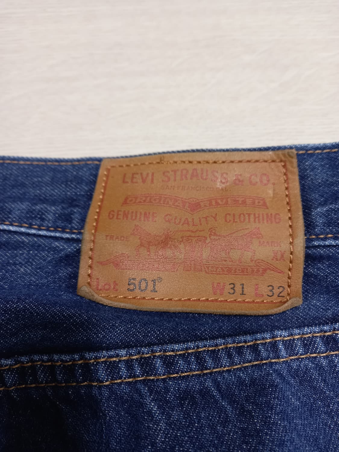 31 빅E 리바이스501 셀비지 스판 일자진 31-494 상품이미지5