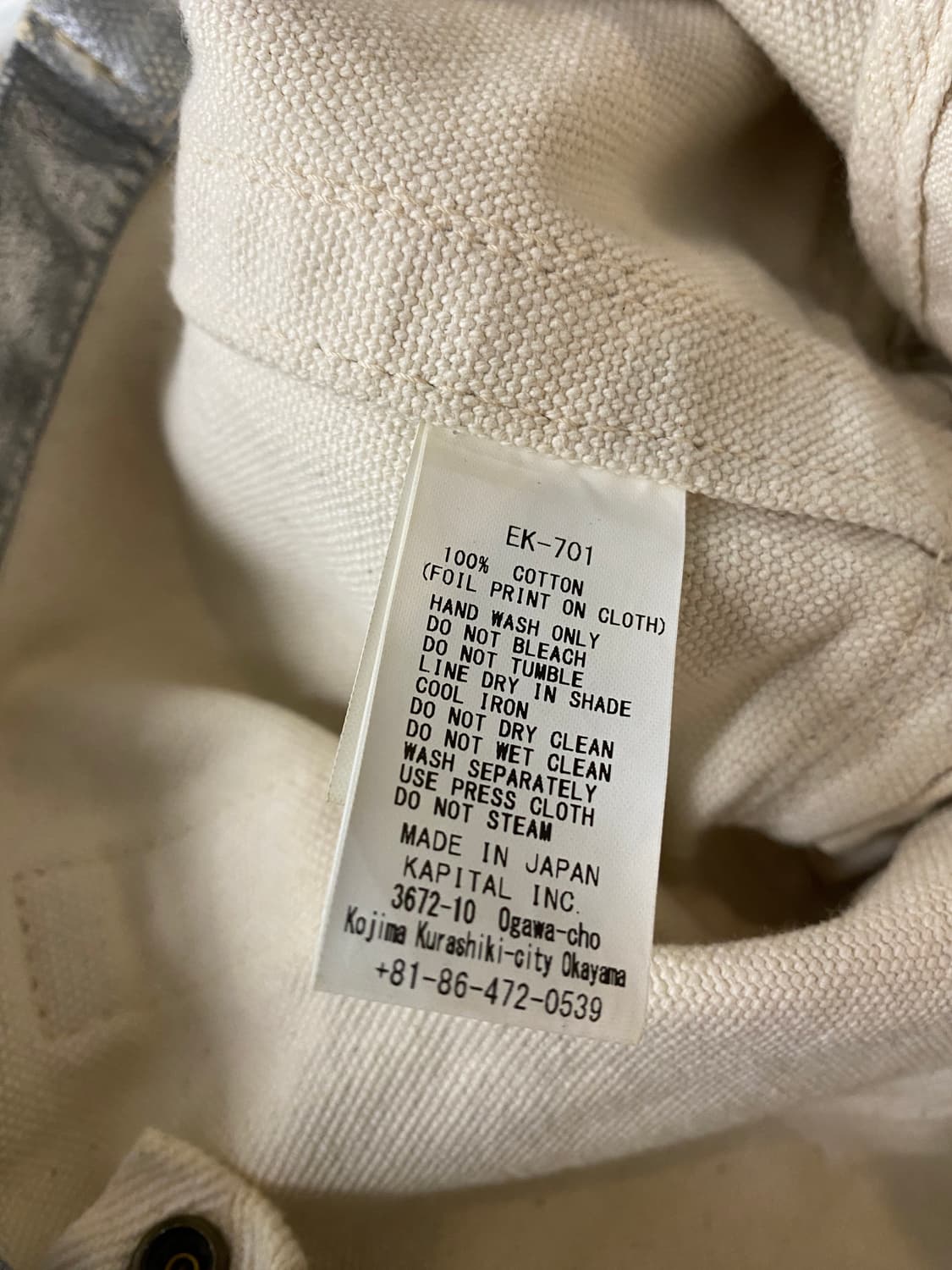 [Kapital] 실버 캔버스 토트백 상품이미지6