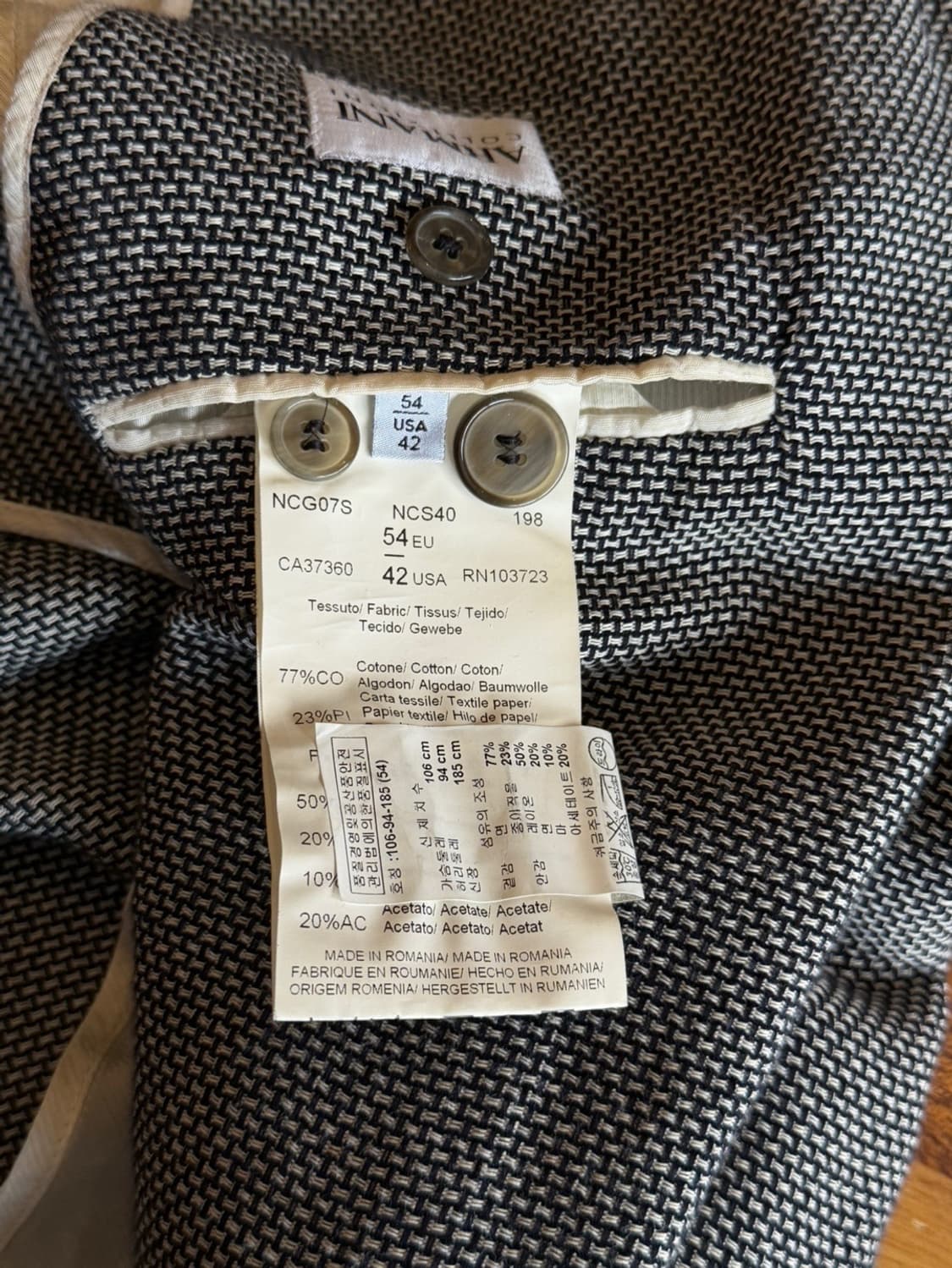 아르마니 꼴레지오니 트위드 테일러드 자켓 105 상품이미지7