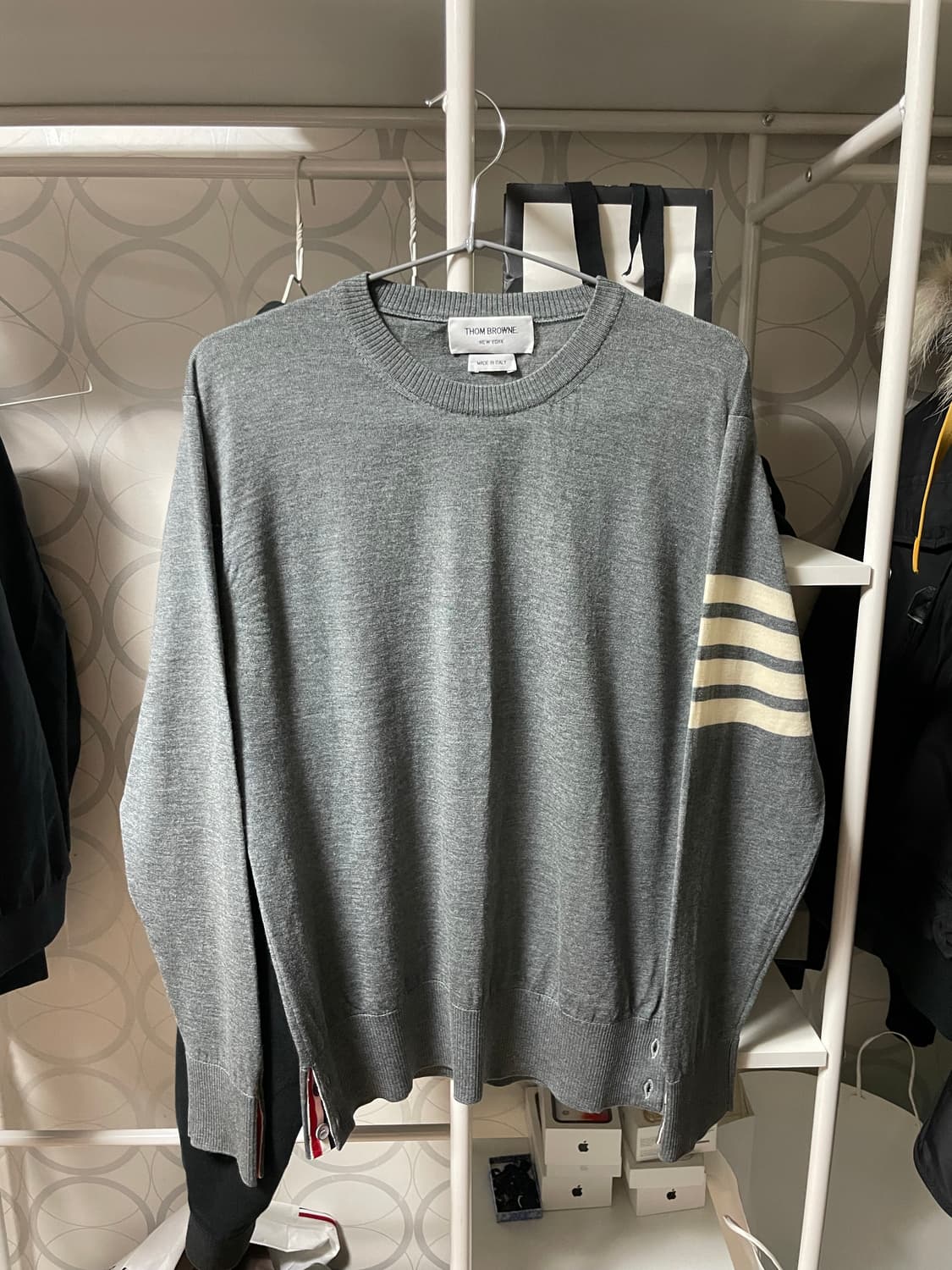 톰브라운 메리노울 니트 그레이 3사이즈 상품이미지1