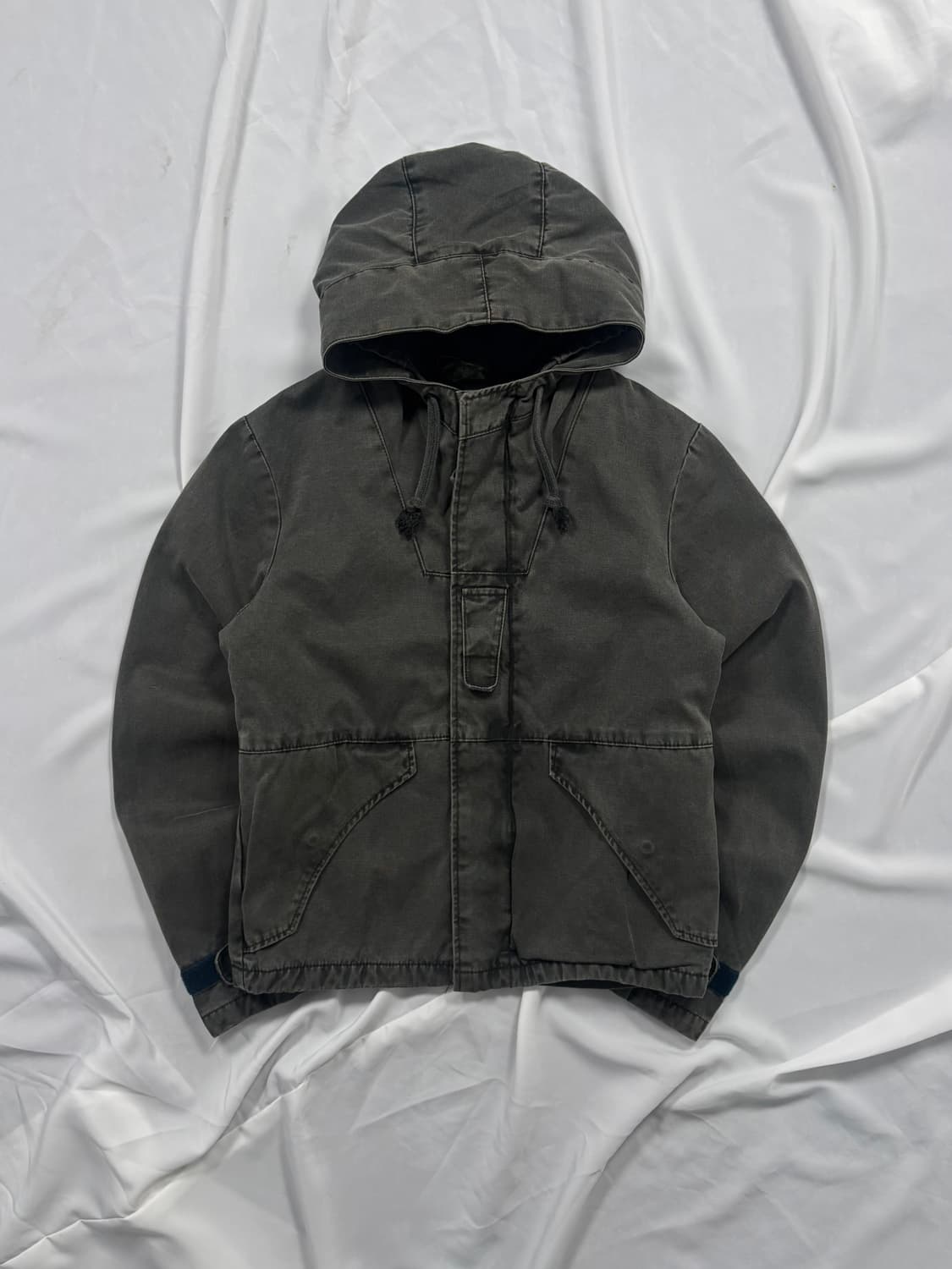 Vintage Khaki Hood Jacket 상품이미지4