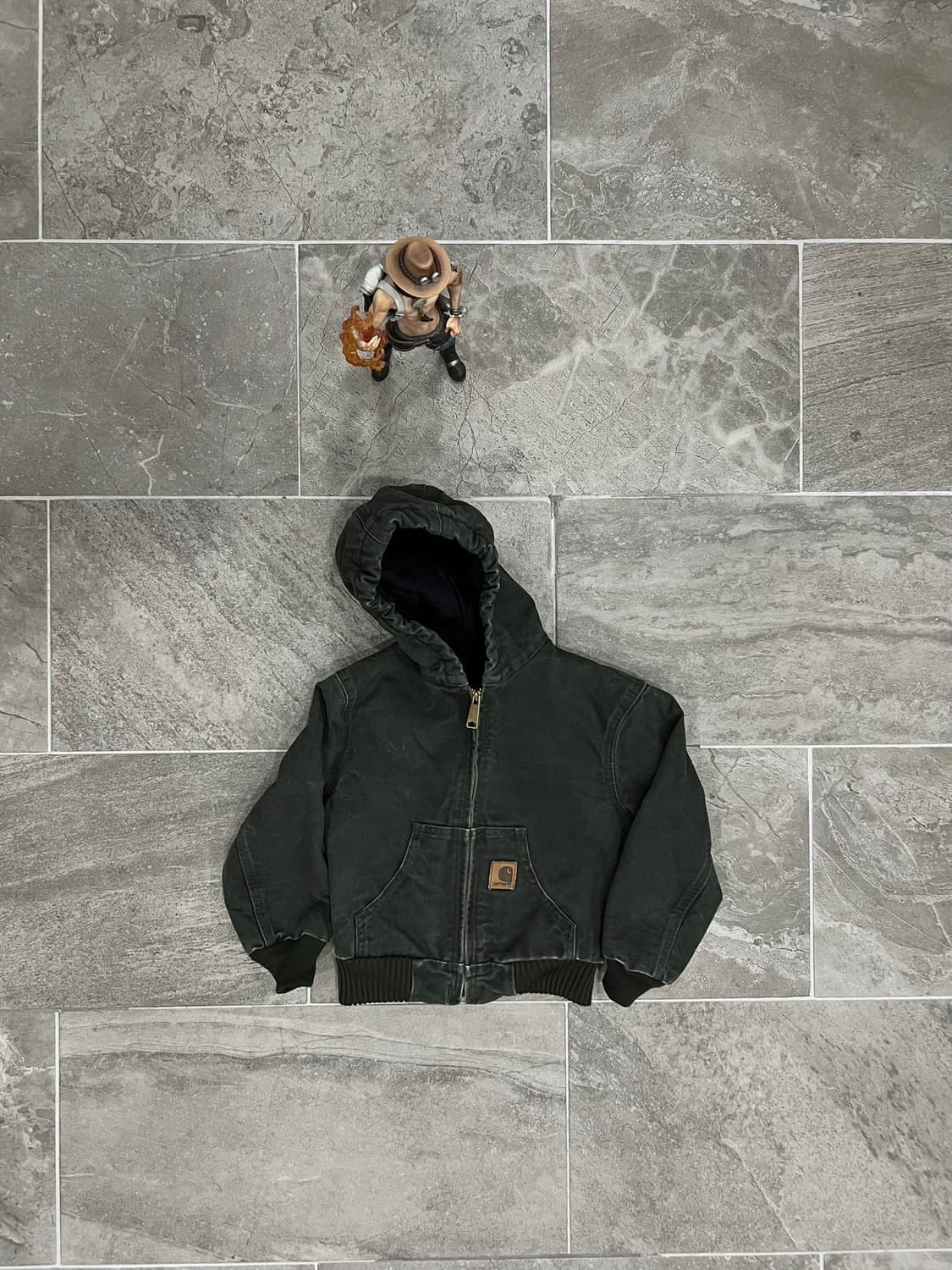 (XS) 칼하트 후드 덕 액티브 보이즈 자켓 YYJ130 MOS 모스그린 상품이미지1