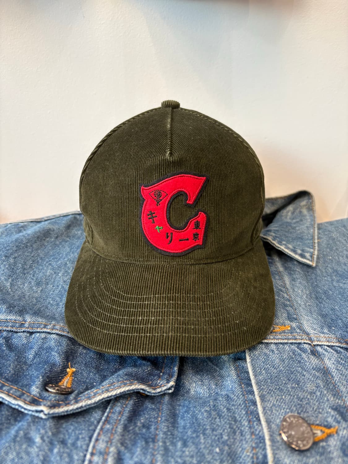 칼리 CALEE 올리브 코듀로이 빈티지 캡 상품이미지2