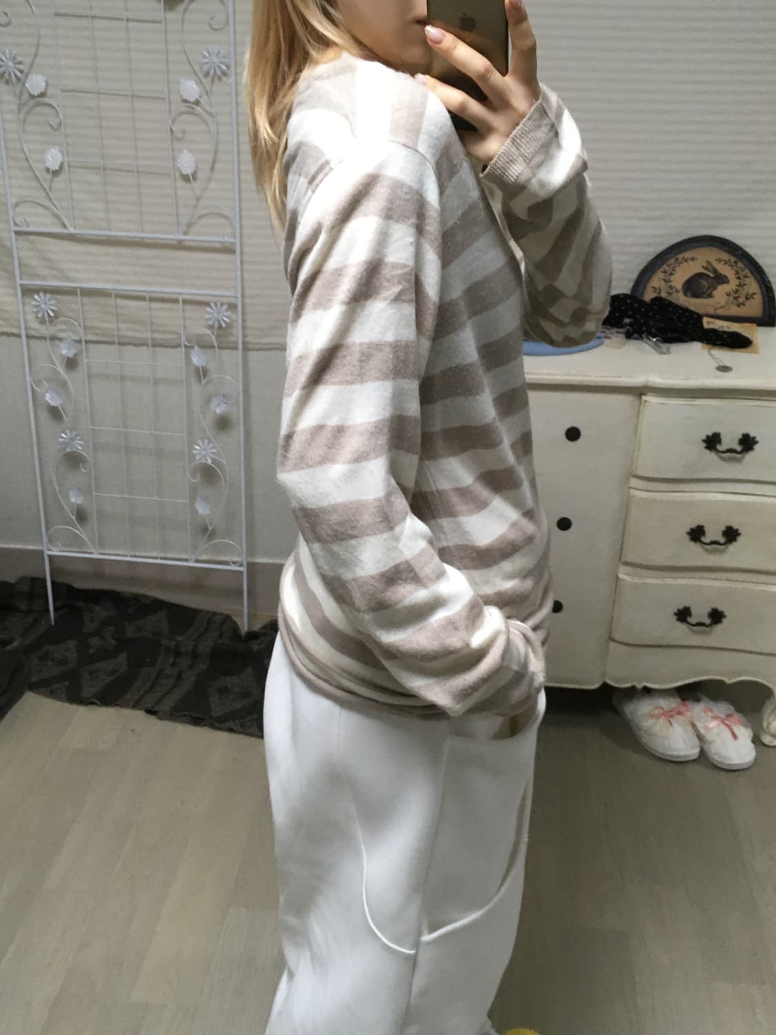 jpn vintage 스트라이프 브이넥 니트 상품이미지2