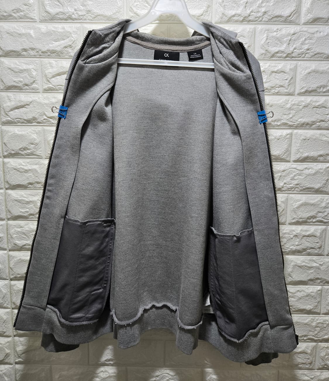 캘빈클라인 스팰로고 후드집업 L 상품이미지2