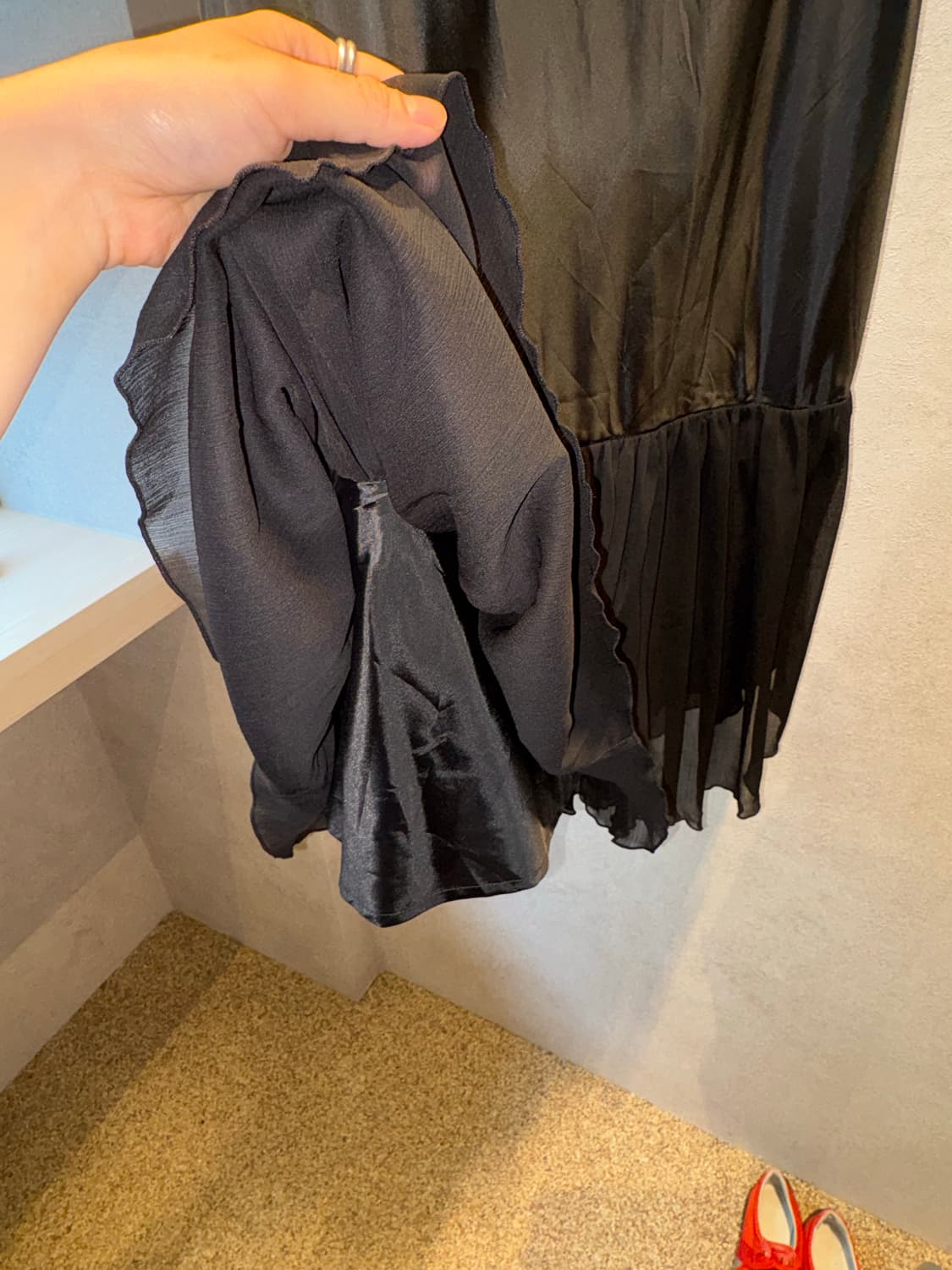 Black Sheer Ruffle Skirt 상품이미지2