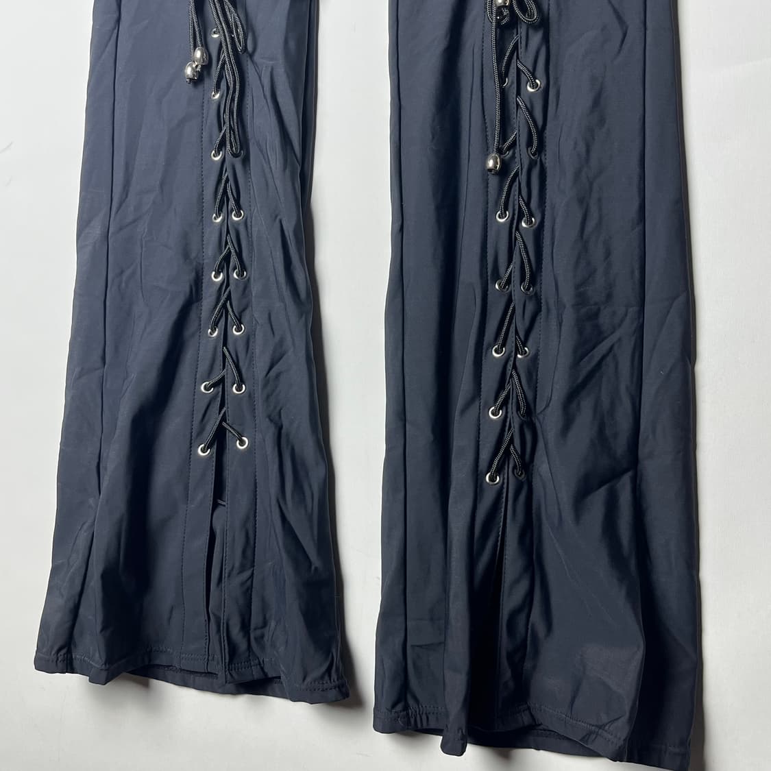 [HIZZY-N] 펑크 레이스업 벨티드 부츠컷 팬츠 상품이미지3