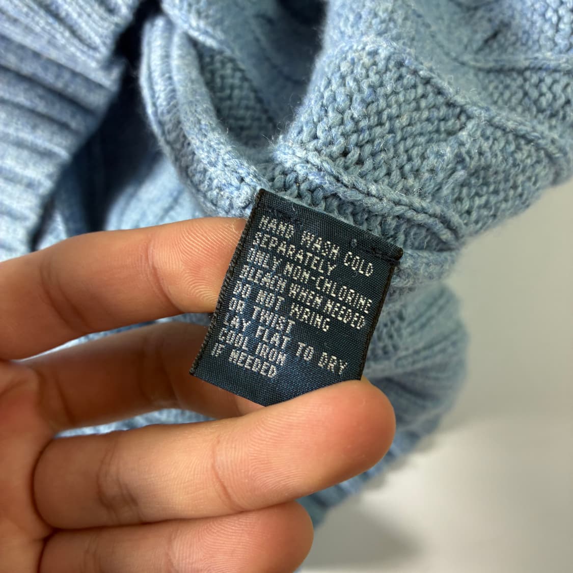 Polo  폴로 랄프로렌 자수 실크캐시미어 소라 꽈배기 니트  상품이미지6