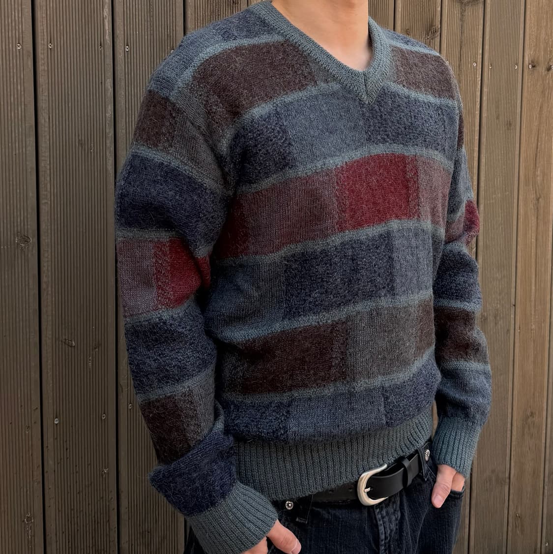 90s Wool V-Neck Knit Sweater 상품이미지2