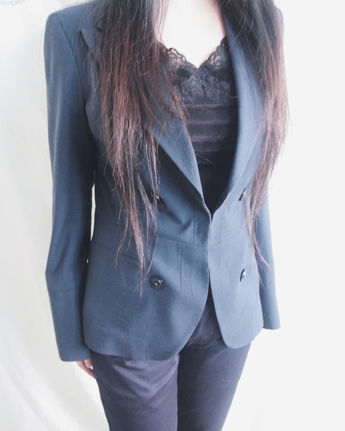 질샌더 히든 후크 슬림핏 크롭컷 블레이져 상품이미지3