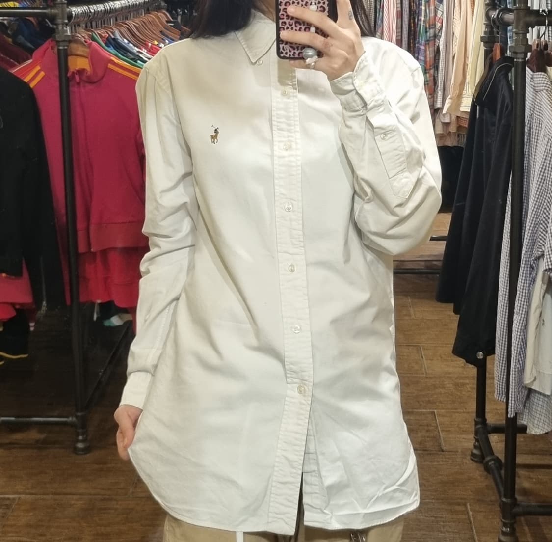 [Hi] polo 폴로 긴팔 셔츠 화이트 상품이미지3