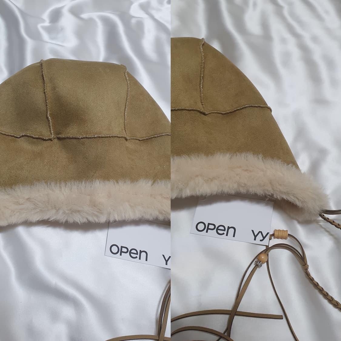 베이지 오픈와이와이 시어링 트래퍼햇 트루퍼햇  상품이미지6