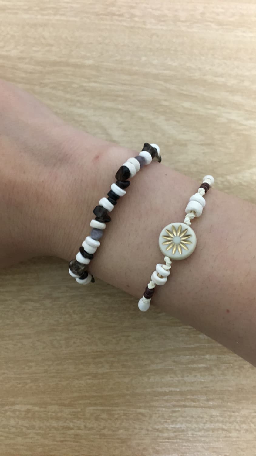 우드 비즈 끈팔찌 상품이미지3