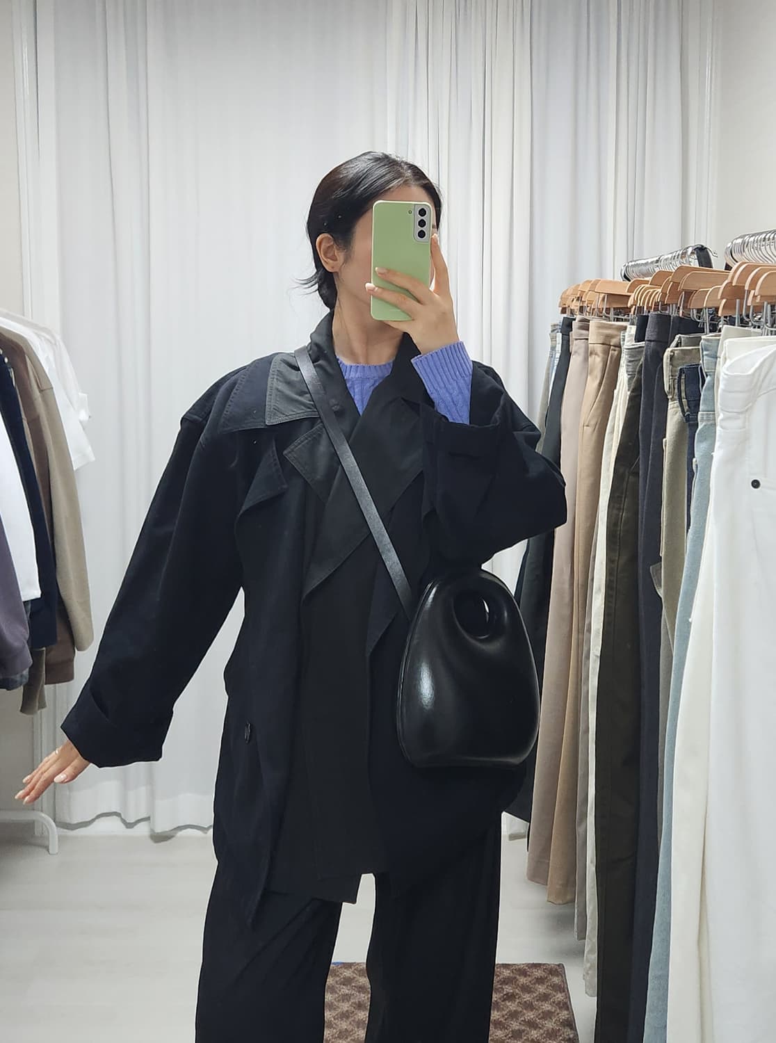 르메르 트렌치 블루종 블랙 36 판매합니다. 상품이미지7