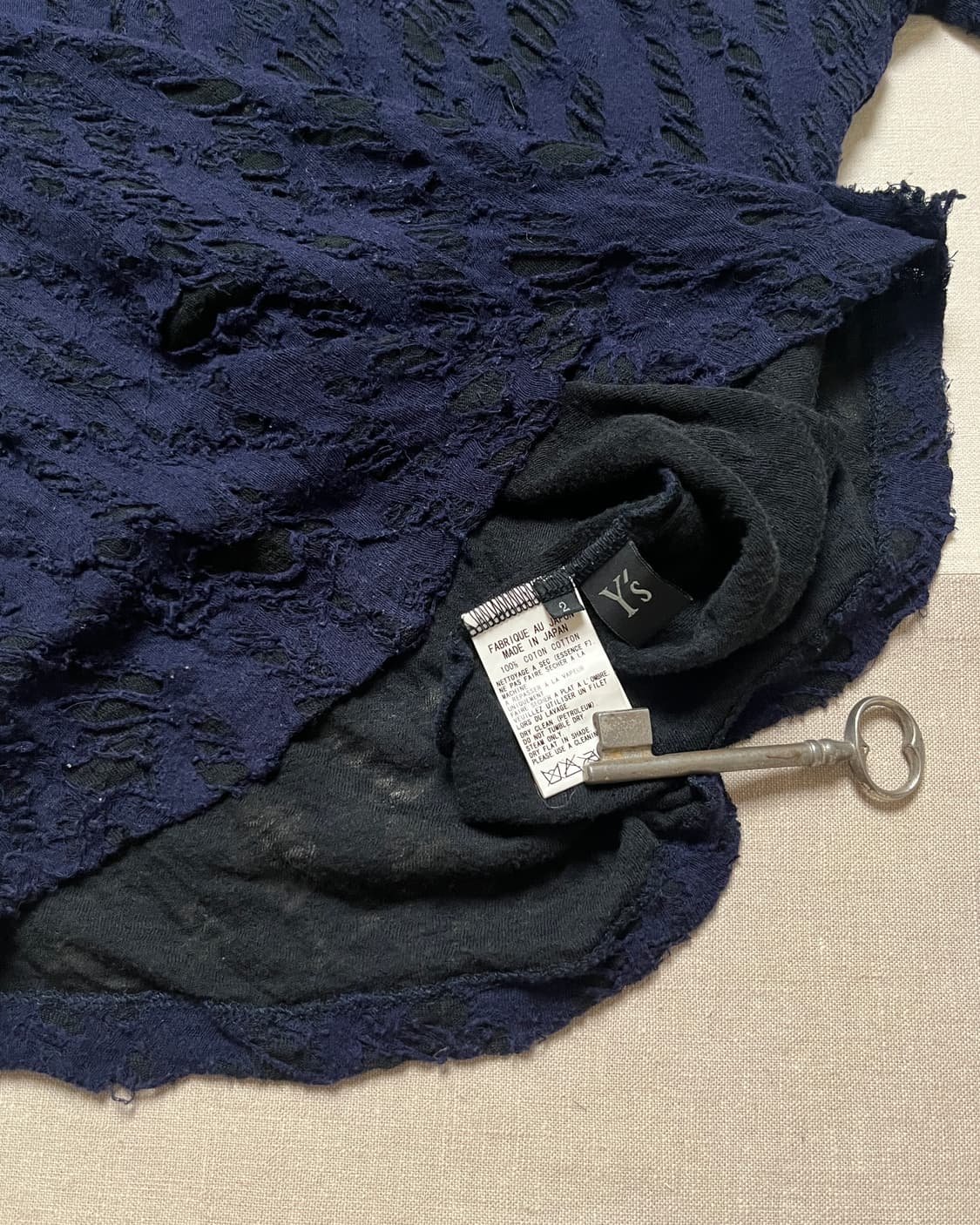 요지야마모토 데미지 시스루 레이어드 컷앤소 Yohji yamamoto 상품이미지9