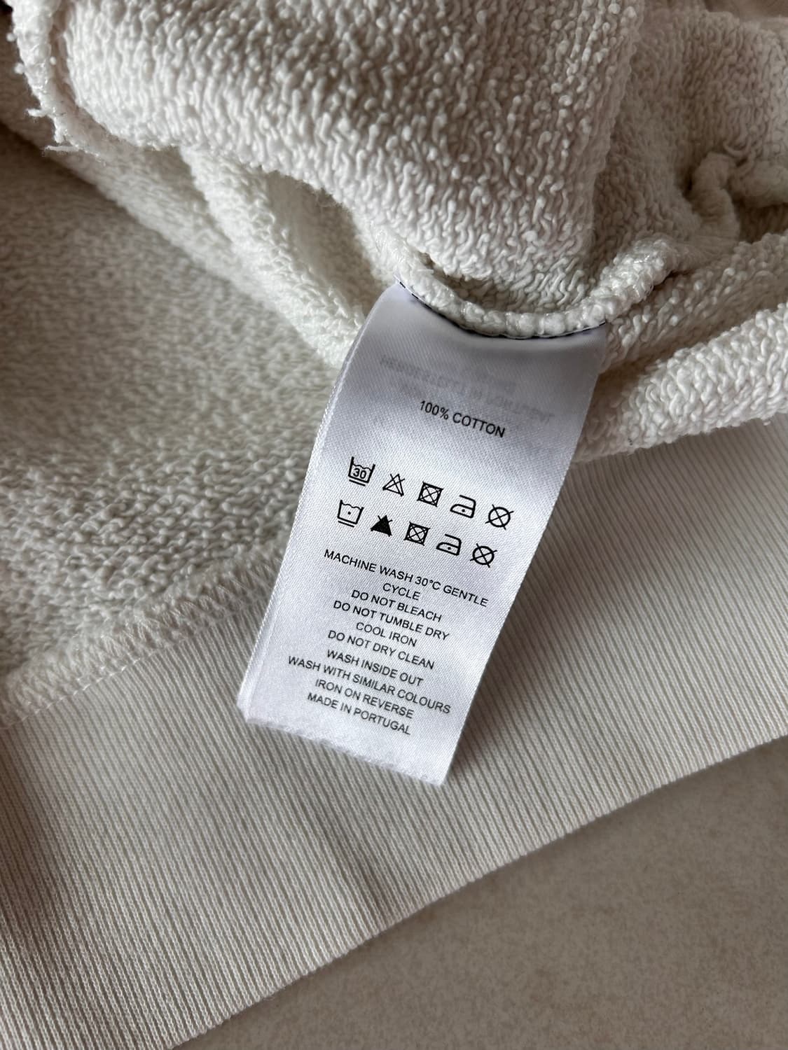 알렉사청 반집업 코튼 후드티 화이트 S 상품이미지5