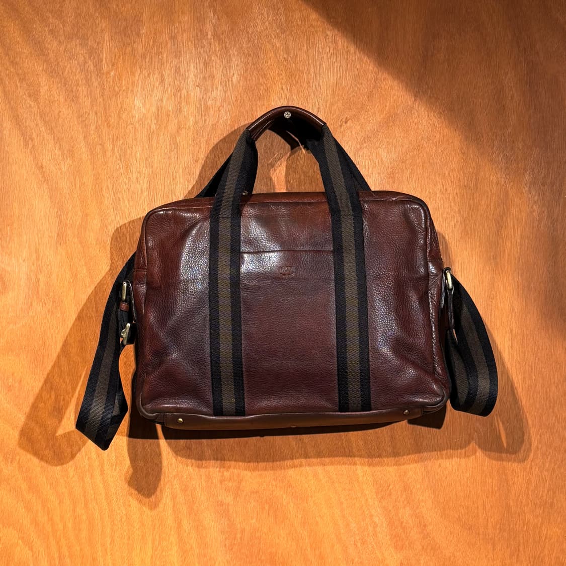 MCM 엠씨엠 카우레더 브리프케이스 서류가방 브라운 상품이미지1