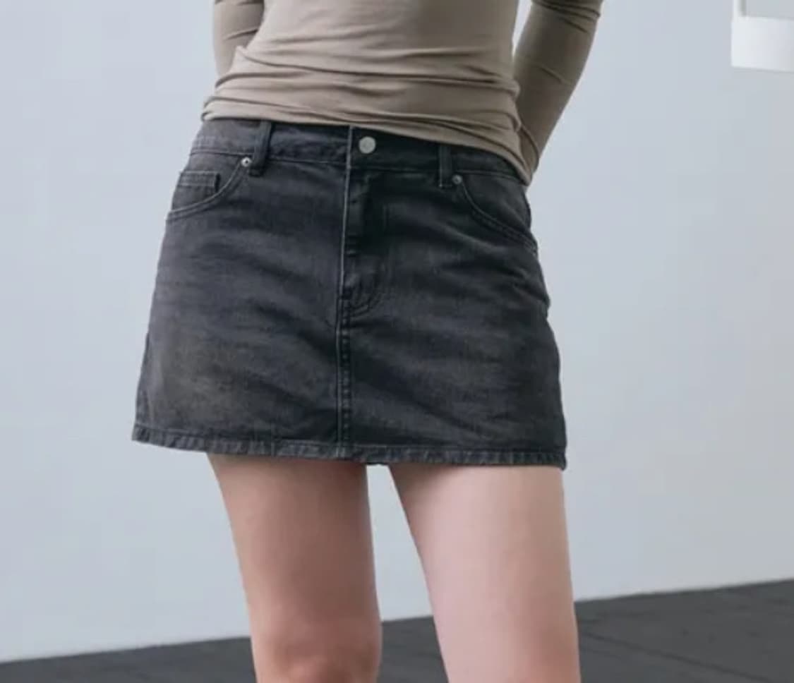 무신사스탠다드 블랙청치마 상품이미지1