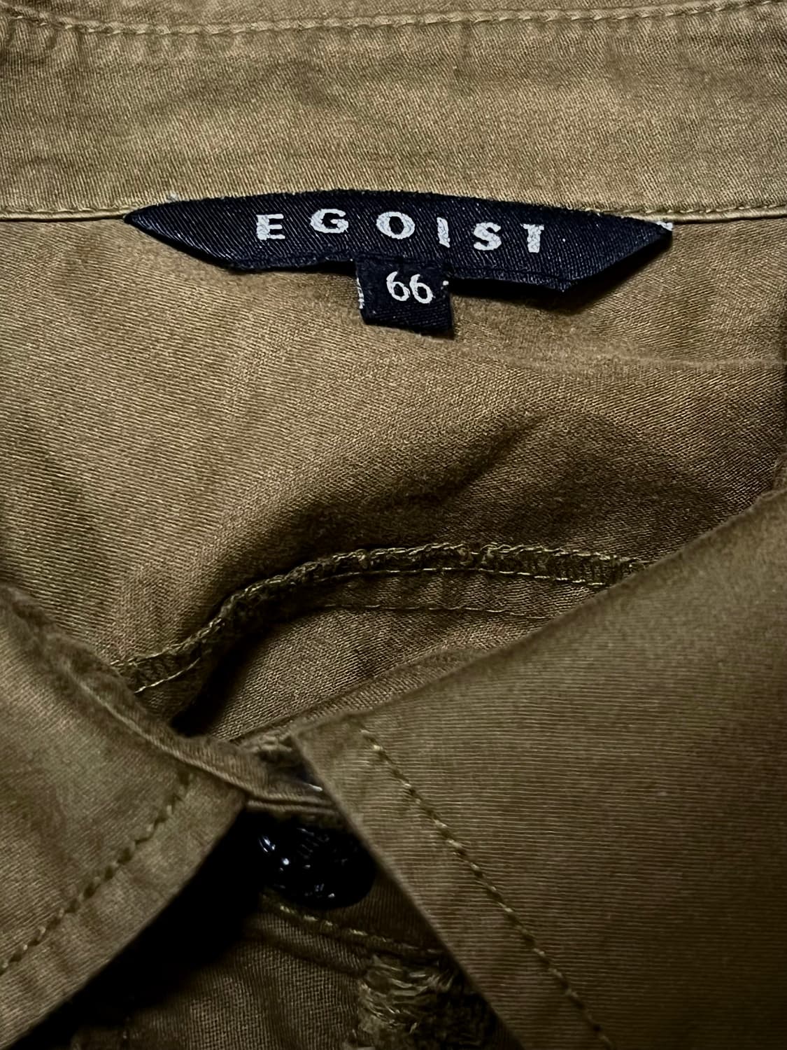 Egoist 레테링 카키 야상 상품이미지4