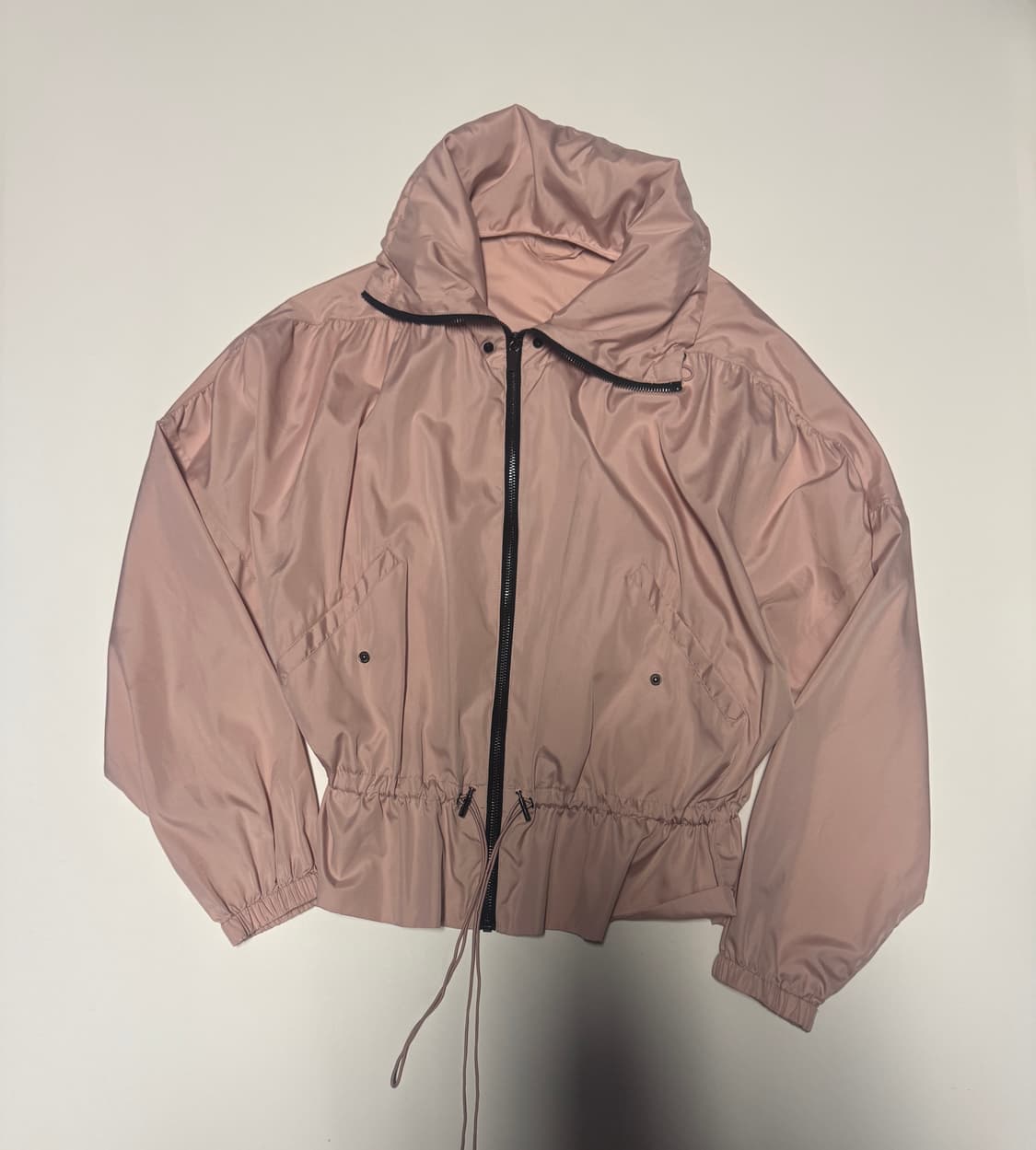 여성 자라 ZARA 오버핏 크롭 바람막이 자켓 S 핑크 상품이미지1
