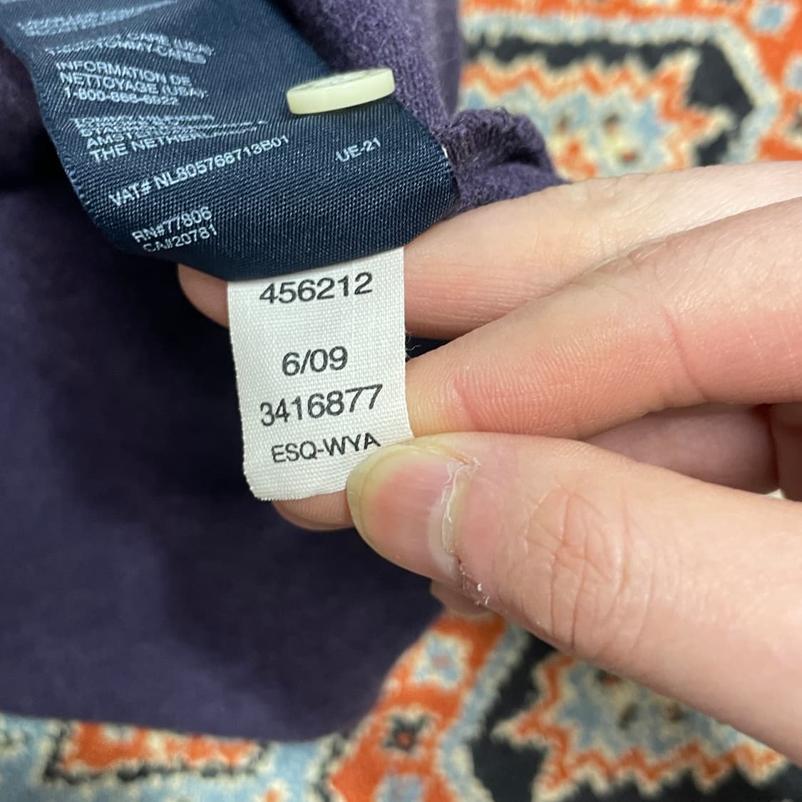 타미힐피거 퍼플 긴팔 카라티셔츠 PK 남성M  상품이미지6