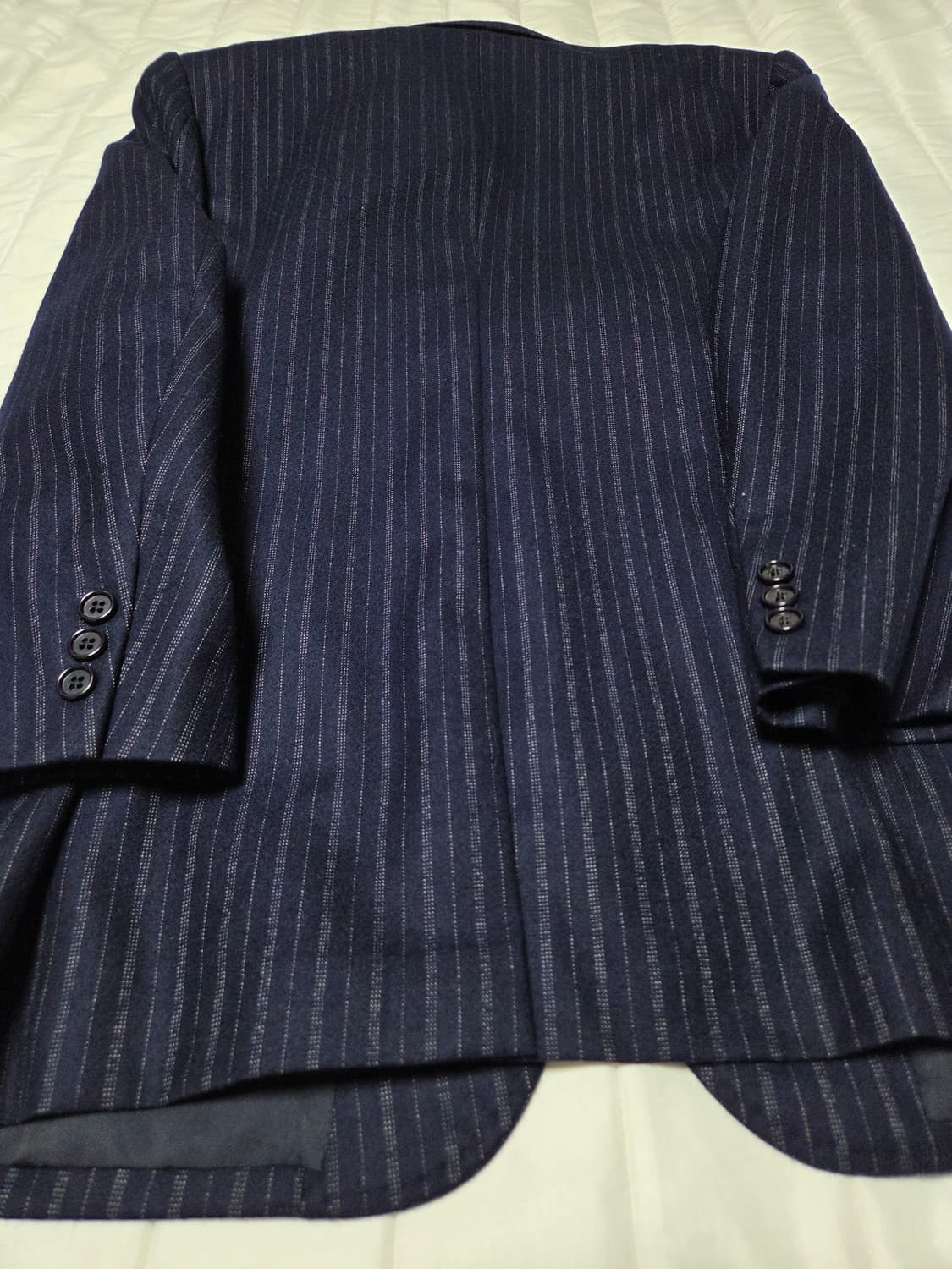 [107]Trojan Deluxe 울100 네이비스트라이프 블레이저 맞춤 상품이미지7