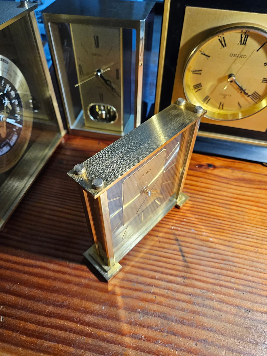 세이코 빈티지 황동 탁상시계 상품이미지3