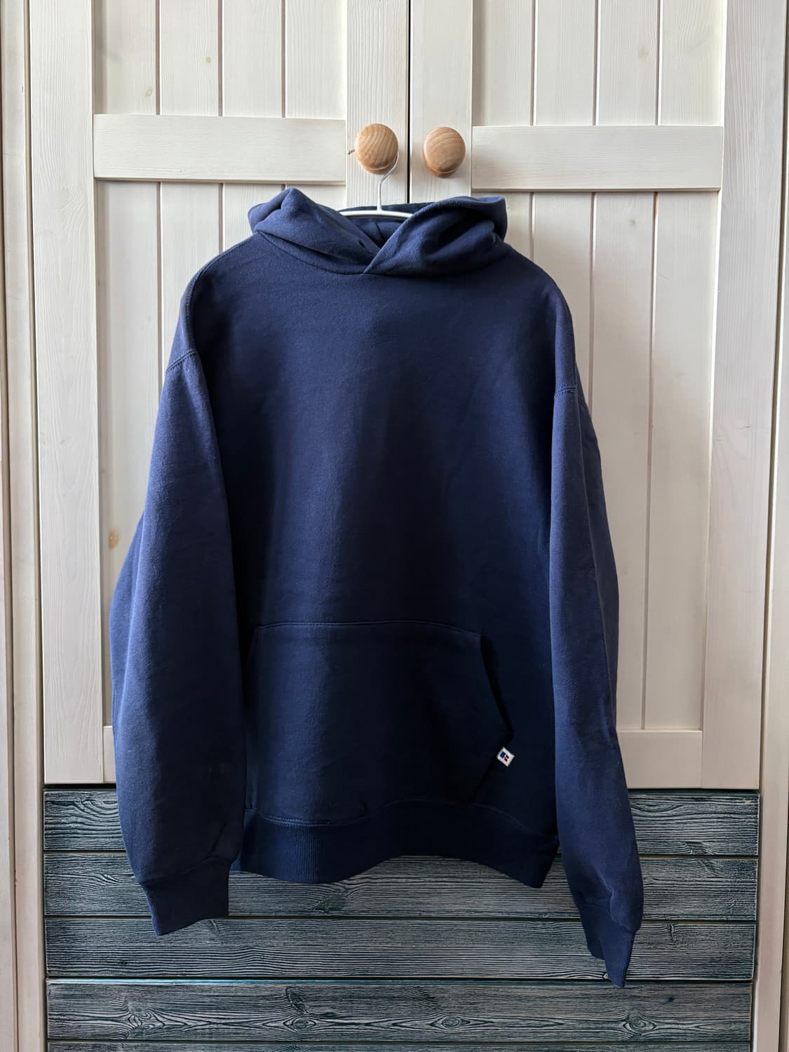 미제 usa 90s 러셀 후디 후드 네이비 L 라지사이즈 상품이미지1