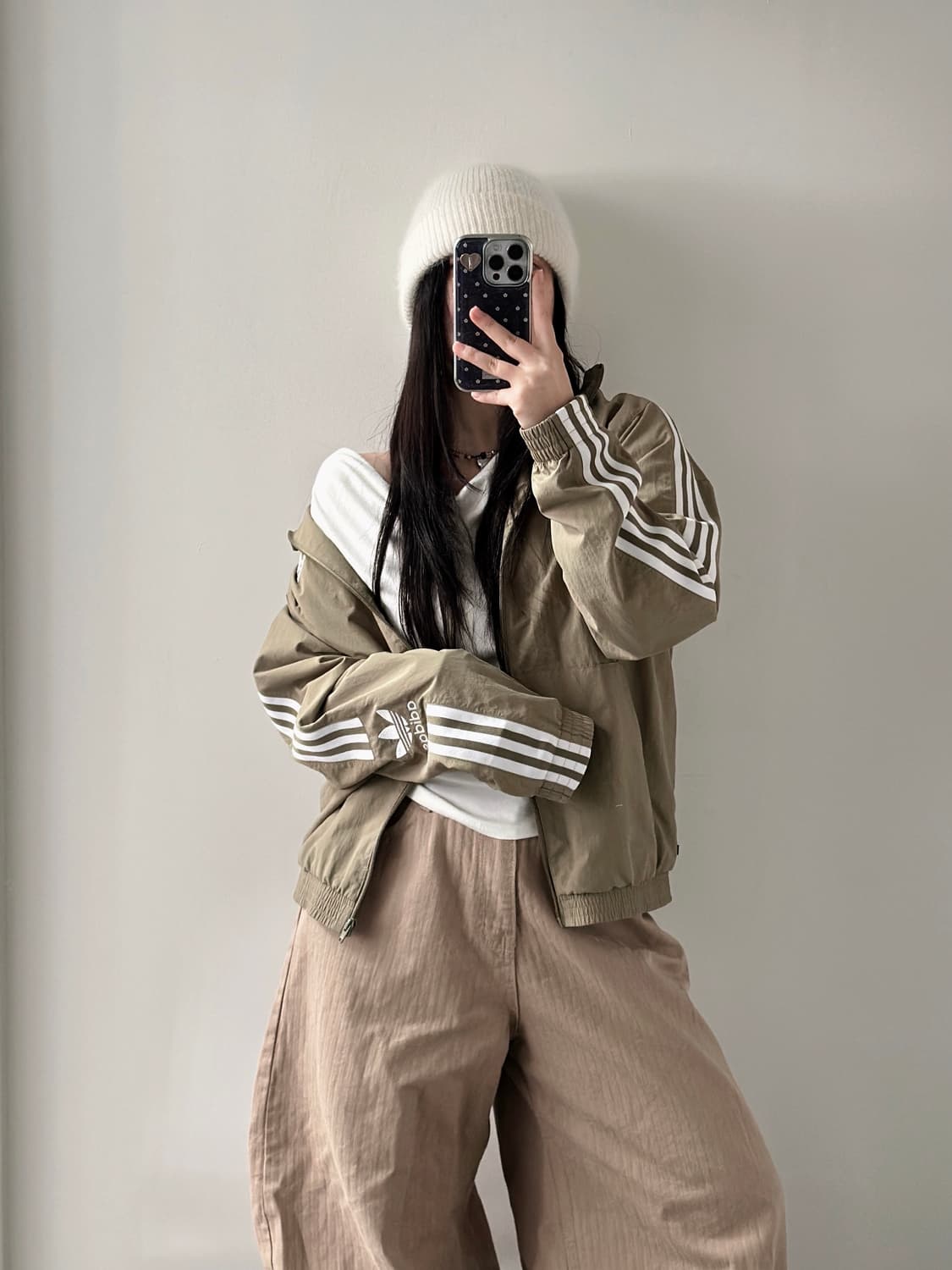 아디다스 올리브카키 락업 트랙탑  상품이미지3