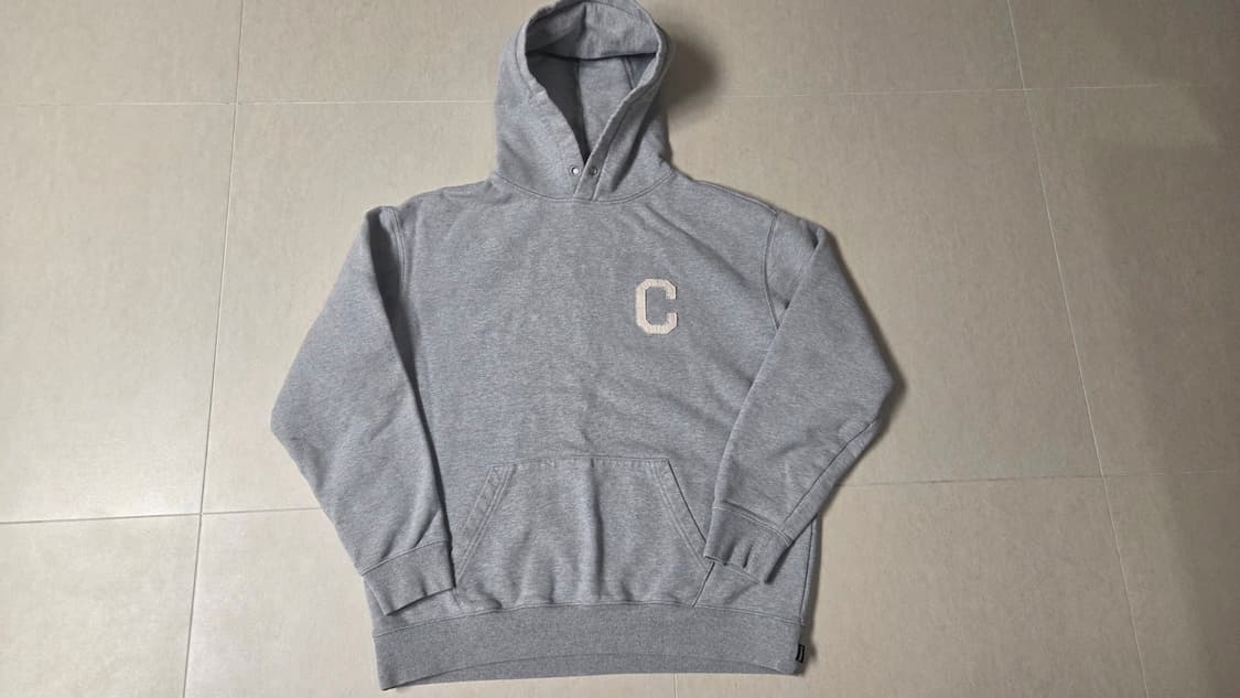 커버낫 C로고 멜란지 그레이 후드 티셔츠  상품이미지2