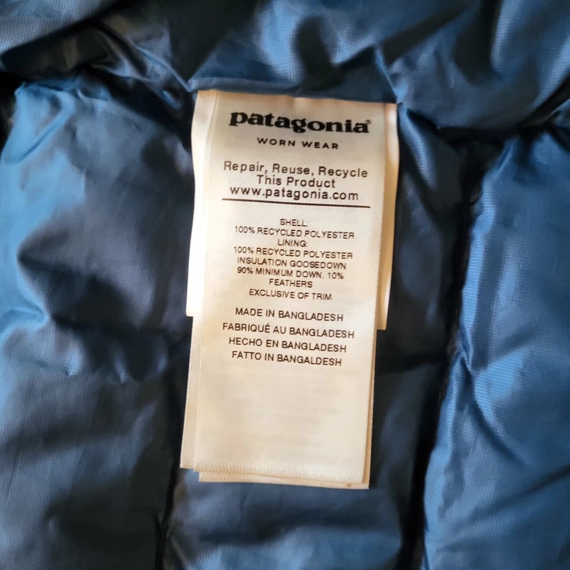 19FW 파타고니아 후디 경량패딩 블루 상품이미지4